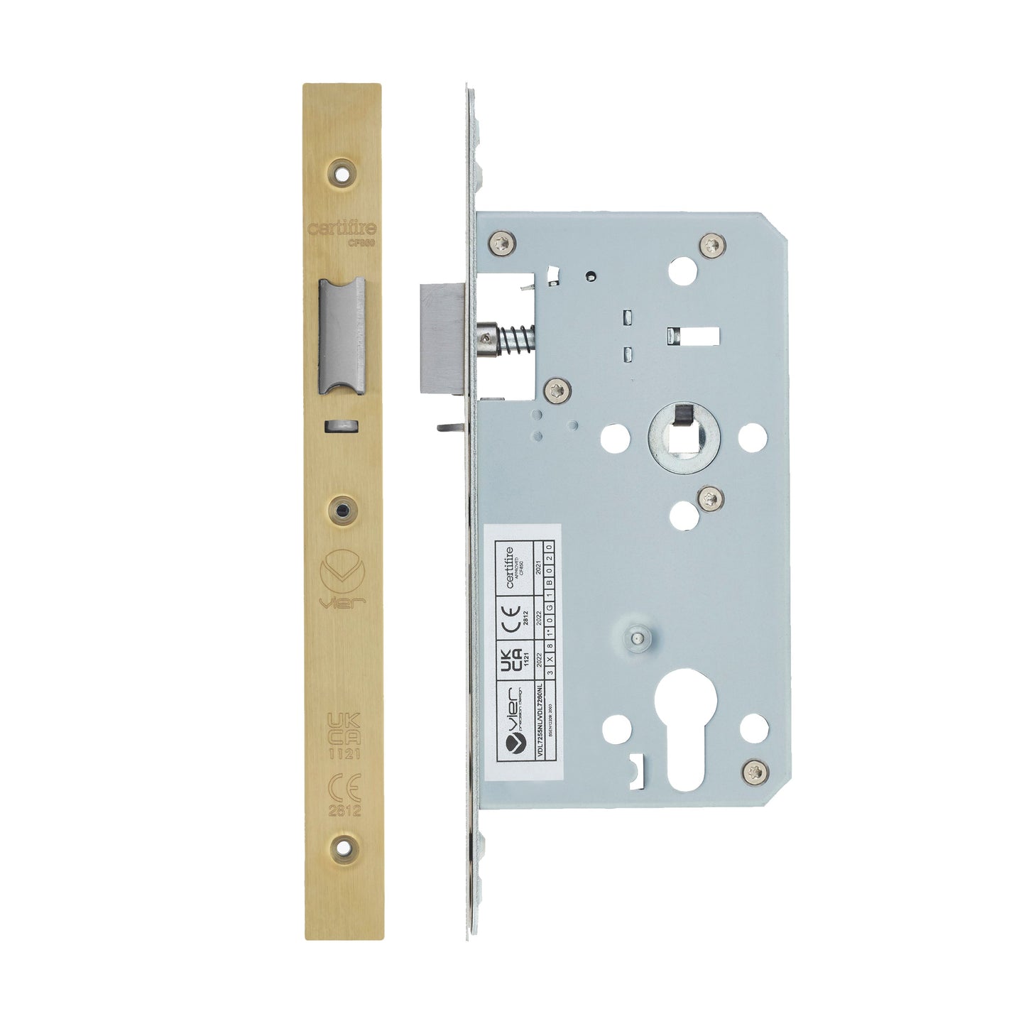 Din Nightlatch - Backset  60mm - 2 Pc Forend - Square
