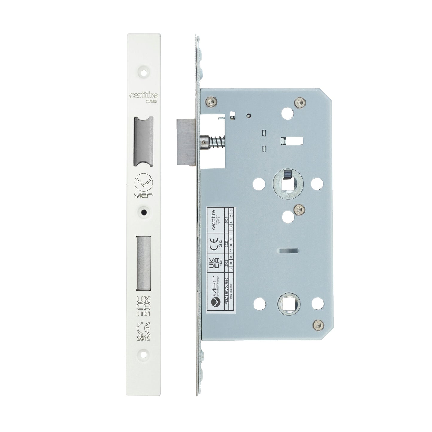 Din Bathroom- Backset 60mm - 2 Pc Forend - Square