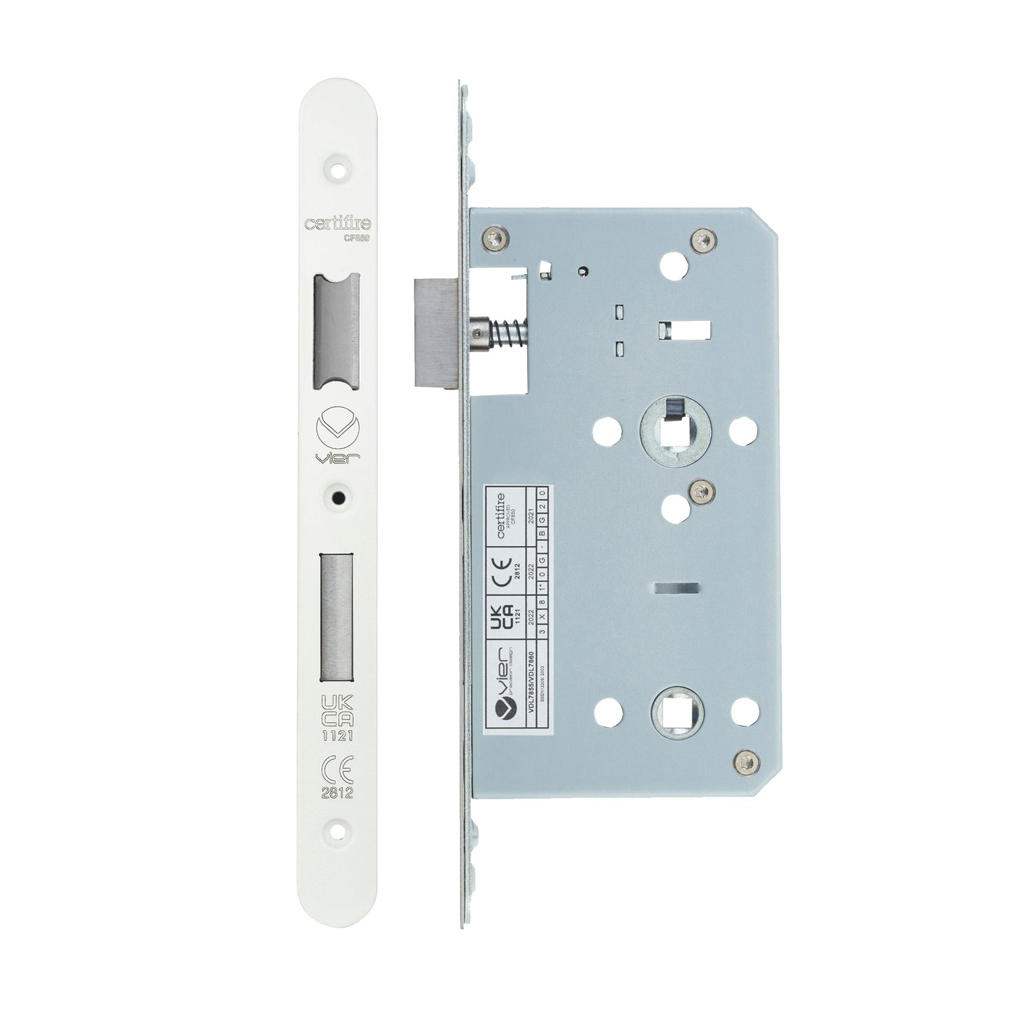 Din Bathroom- Backset  60mm - 2 Pc Forend - Radius