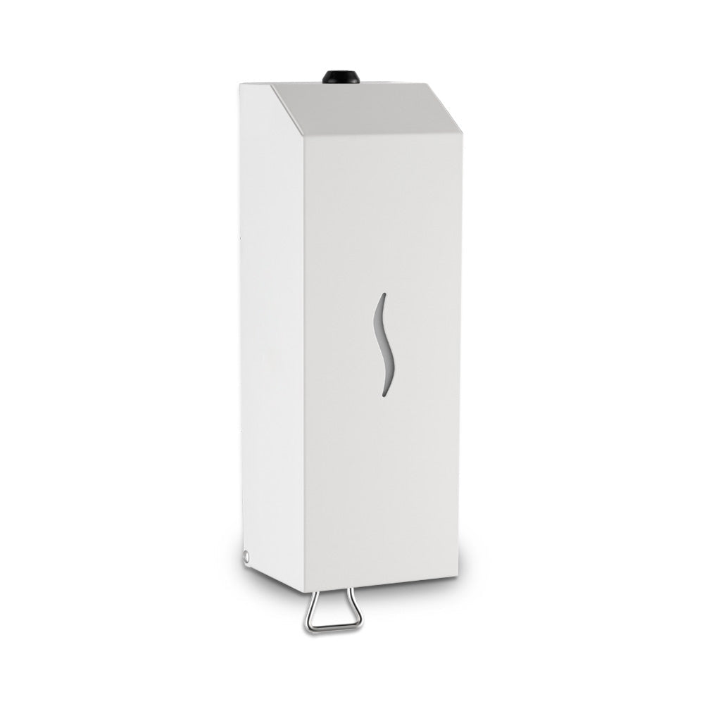 ECOLINE Stainless Steel Vertical 1L Liquid Soap Dispenser - White