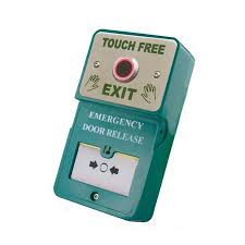 Dual Unit - Combined Emergency Door Release and Stainless Steel "Touch Free Exit" Button