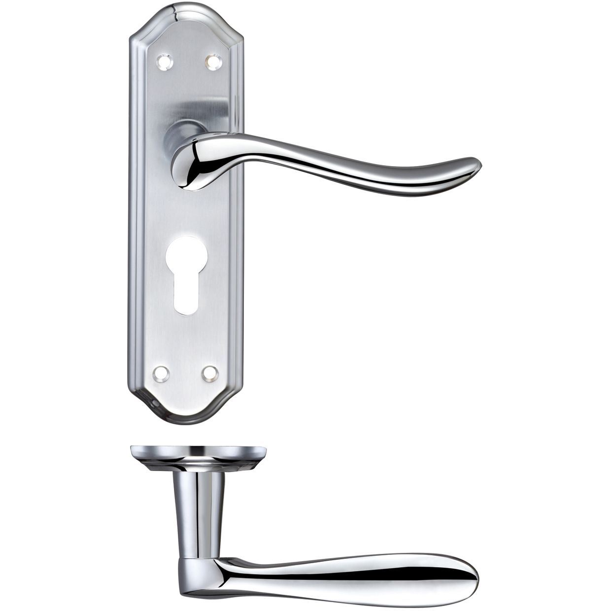 Lincoln Lever Euro Lock (47.5mm c/c) Furniture    180 x 48mm