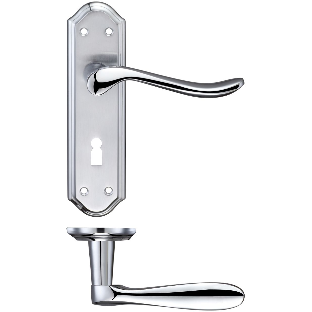 Lincoln Lever Lock Furniture (57mm c/c) - 180 x 48mm