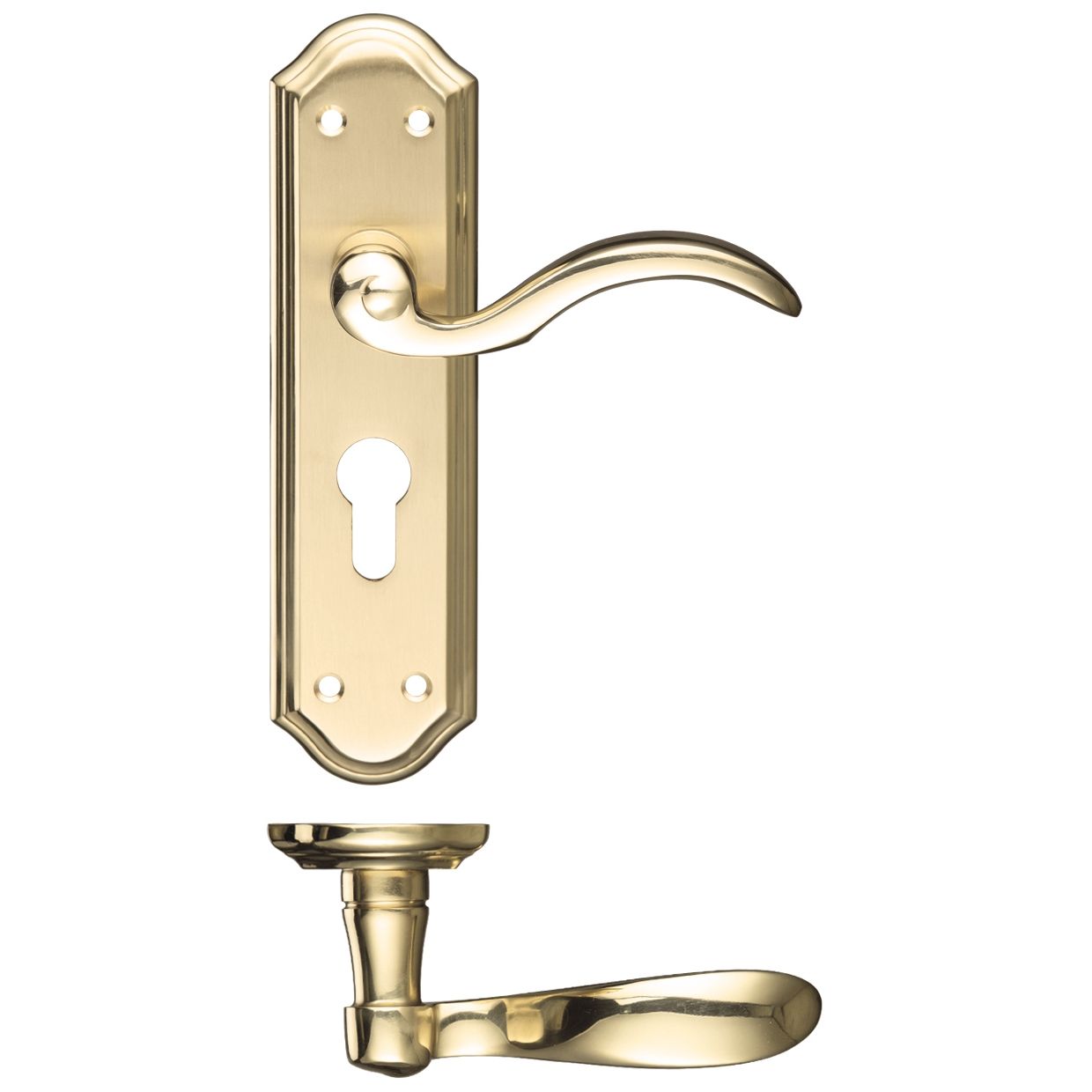 Winchester Lever Euro Lock (47.5mm c/c) Furniture – 180 x 48mm