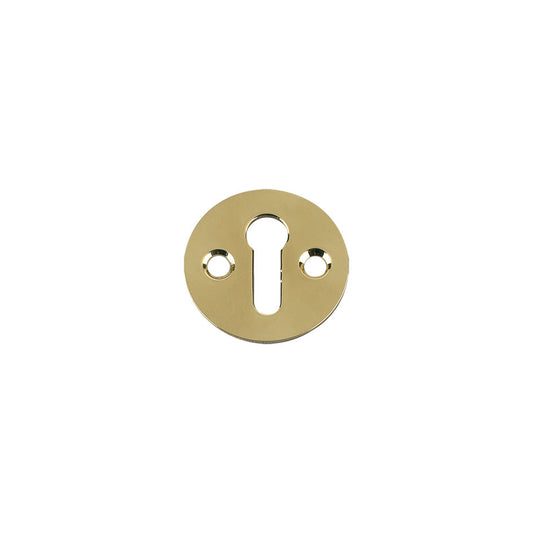 Std. Key Profile Victorian Escutcheon - 32mm Dia / Brass