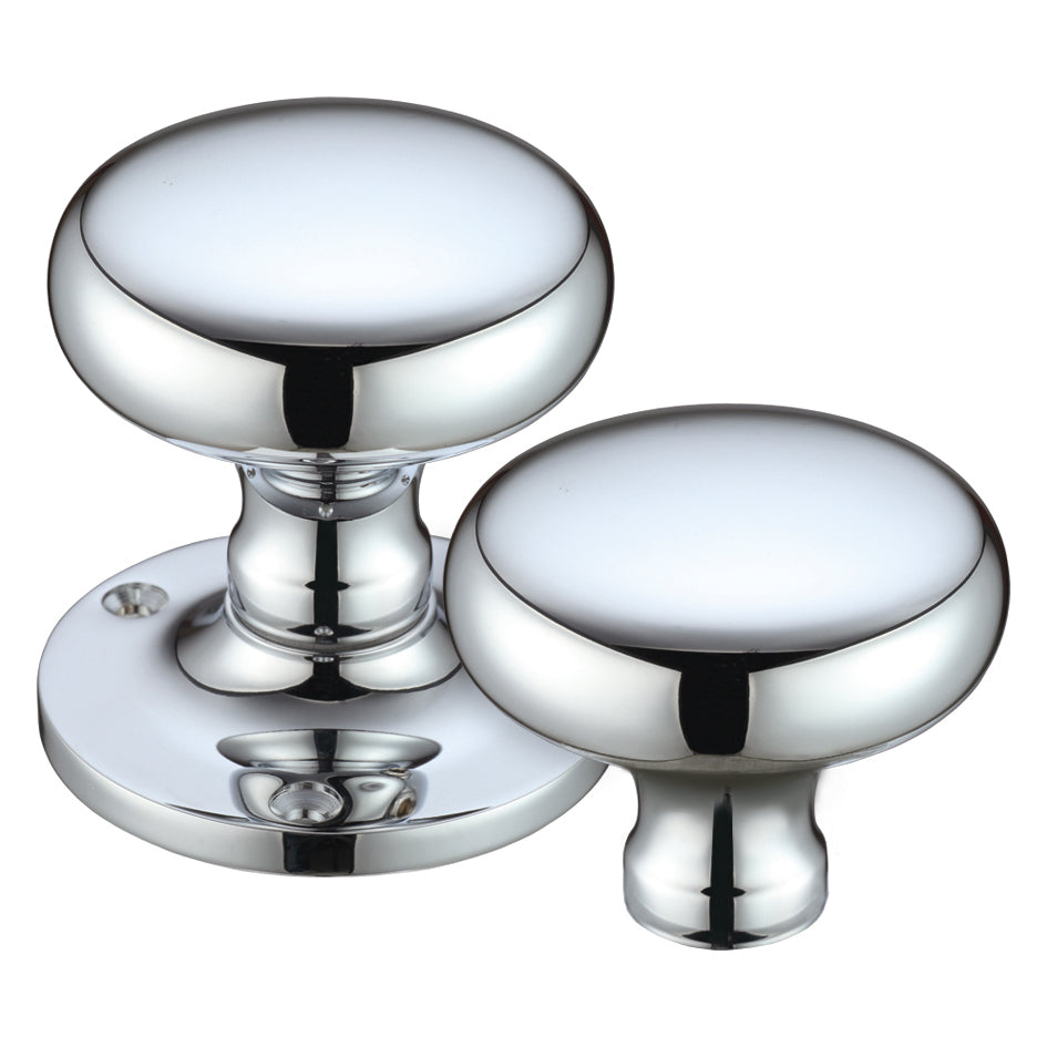 Mushroom Mortice Knob Furniture  62.5mm Rose dia.