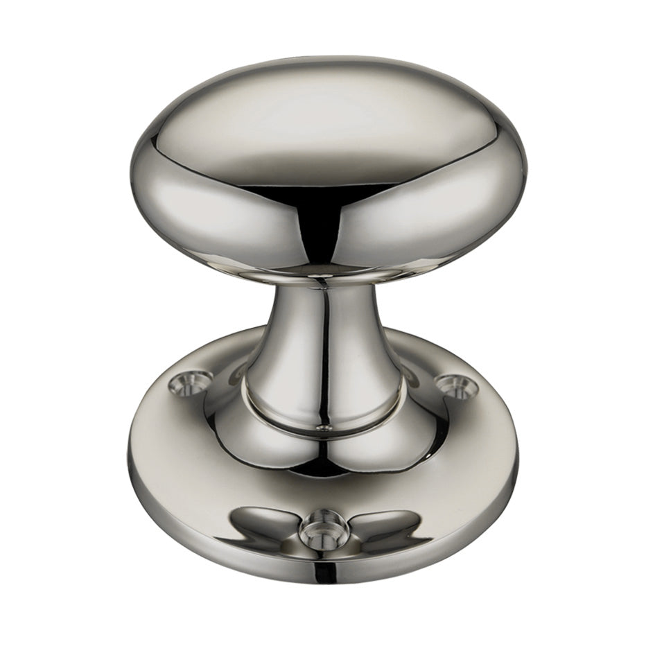 Oval Mortice Knob Furniture - 60mm Rose Diameter