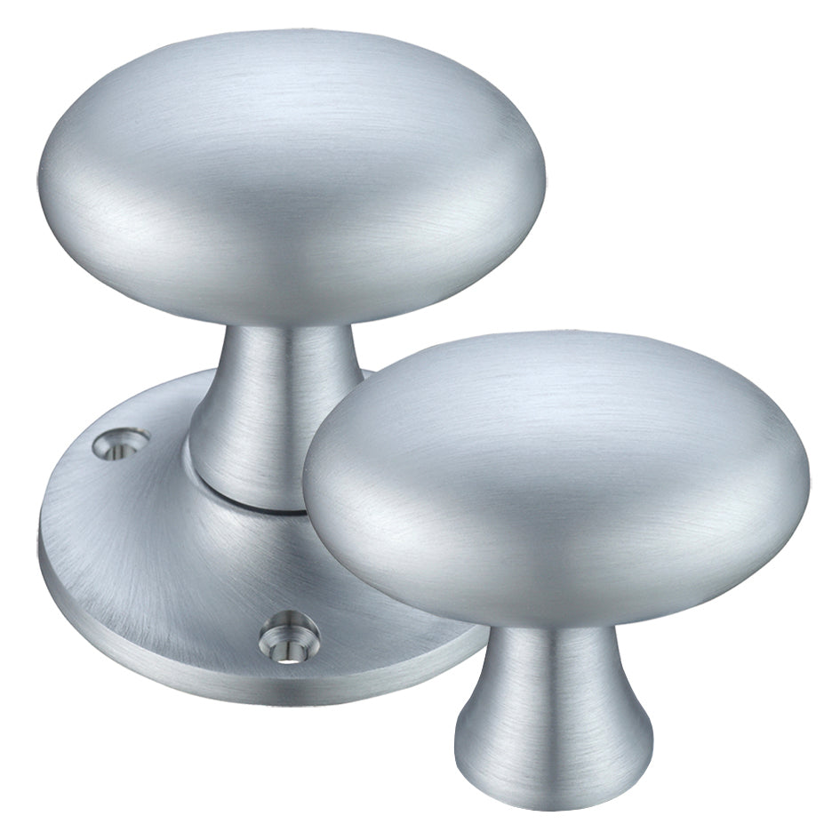 Oval Mortice Knob Furniture - 60mm Rose Diameter