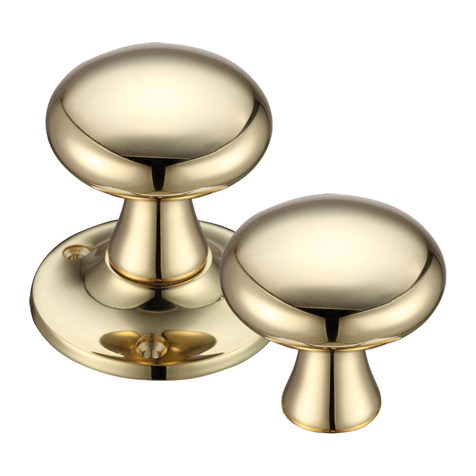 Mushroom Mortice Knob Furniture  60mm Rose dia.