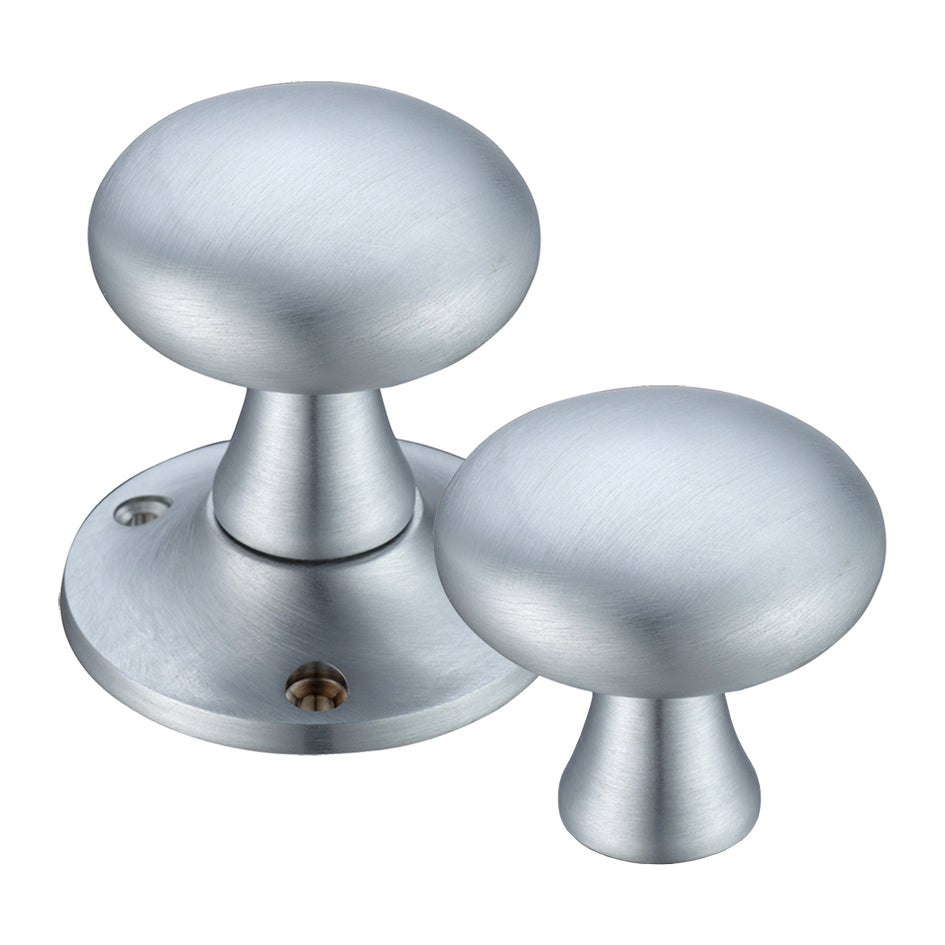 Mushroom Mortice Knob Furniture  60mm Rose dia.