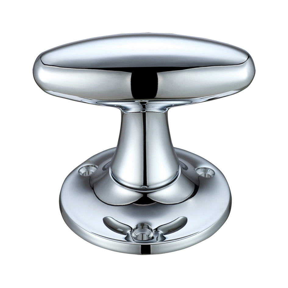 Extended Oval Mortice Knob Furniture  60mm Rose dia.