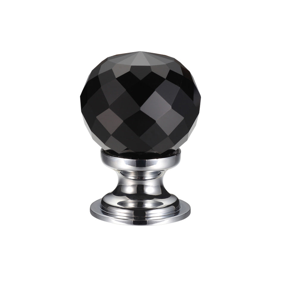 Glass Ball Cabinet Knob - Facetted 30mm
