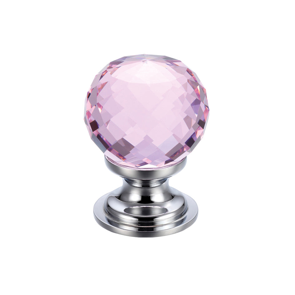 Glass Ball Cabinet Knob - Facetted 30mm