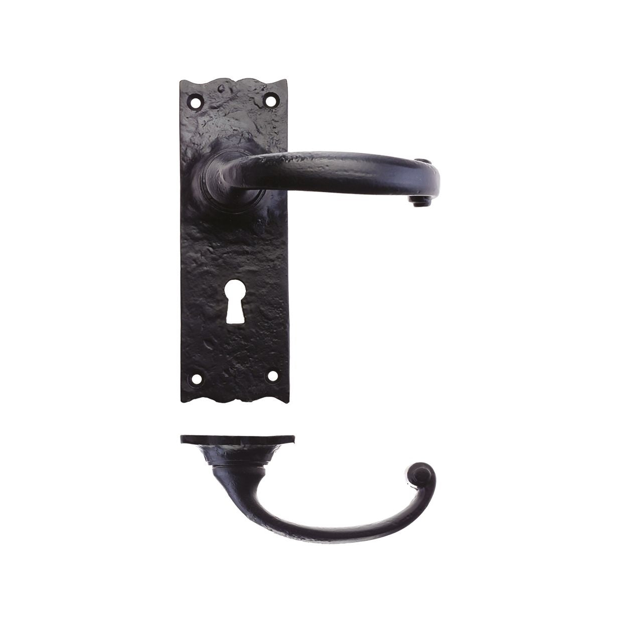Traditional Lever on Lock Backplate - 6"