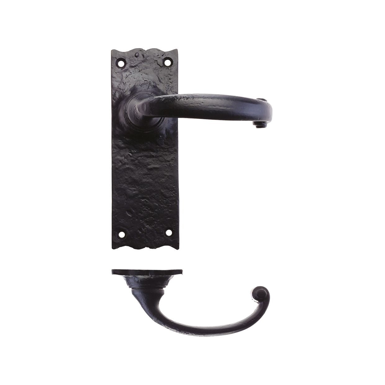 Traditional Lever on Latch Backplate - 6"