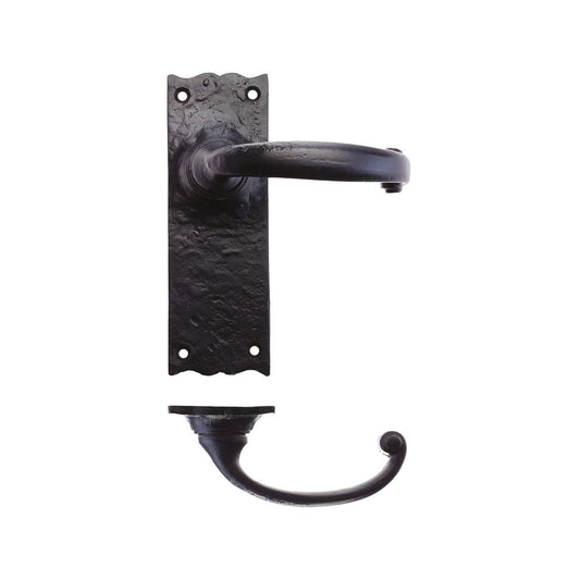 Traditional Lever on Latch Backplate - 6"