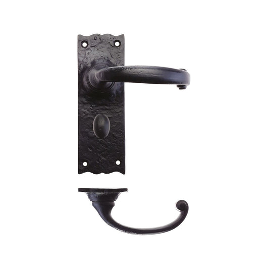 Traditional Lever on Bathroom Backplate - 6"