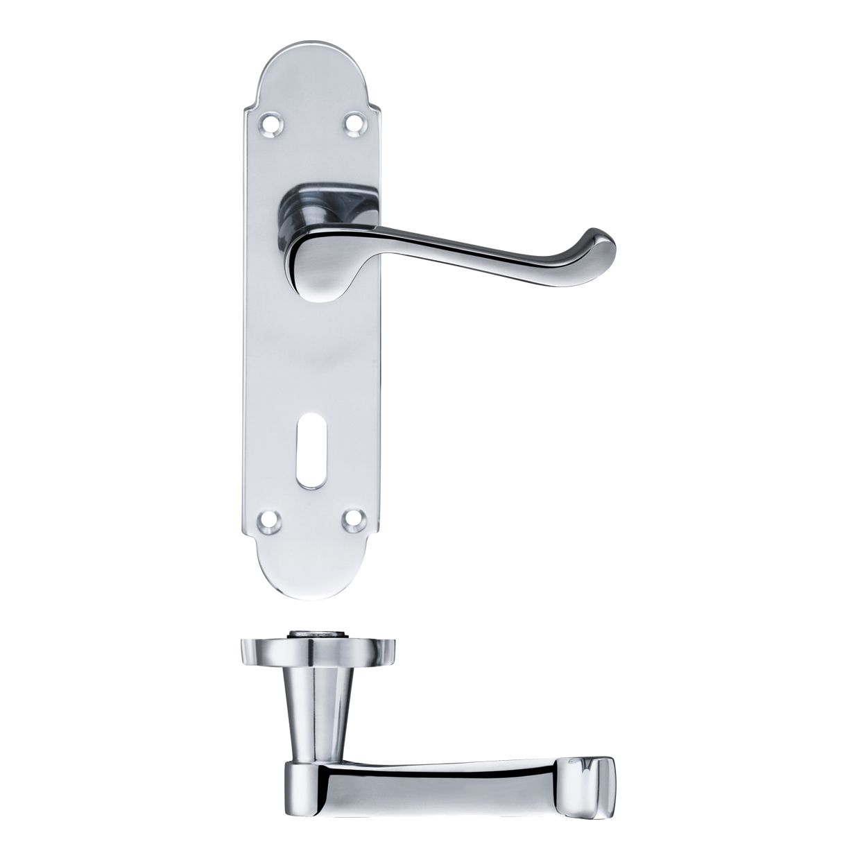 Project Oxford Lever on Lock Backplate - 168mm x 42mm