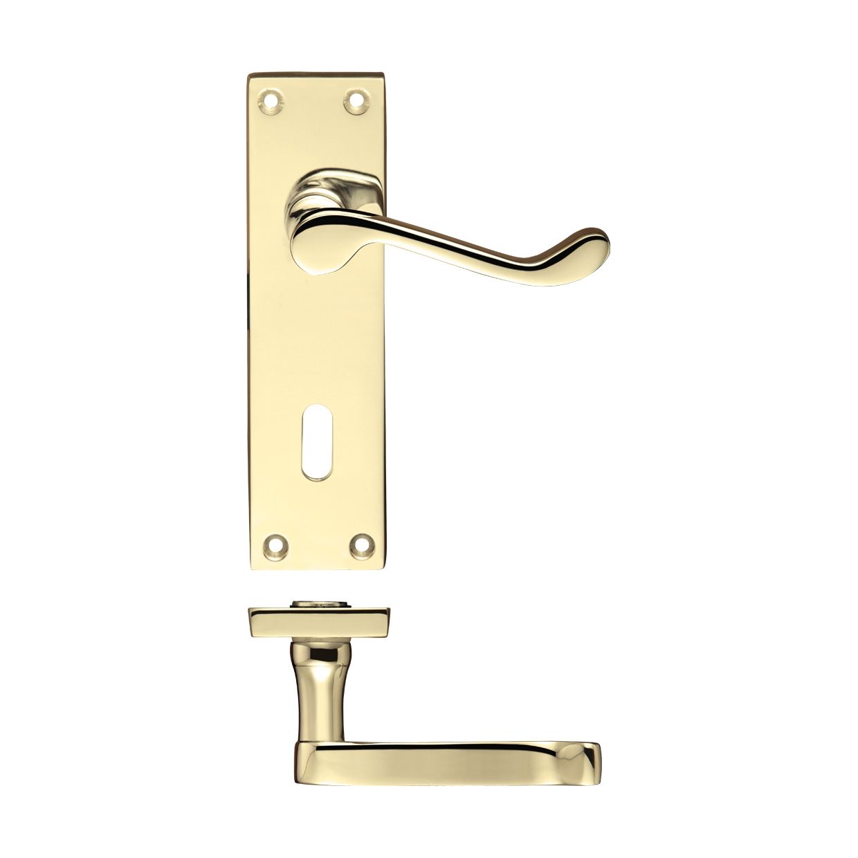 Project Victorian Scroll Lever on Lock Backplate - 150mm x 40mm