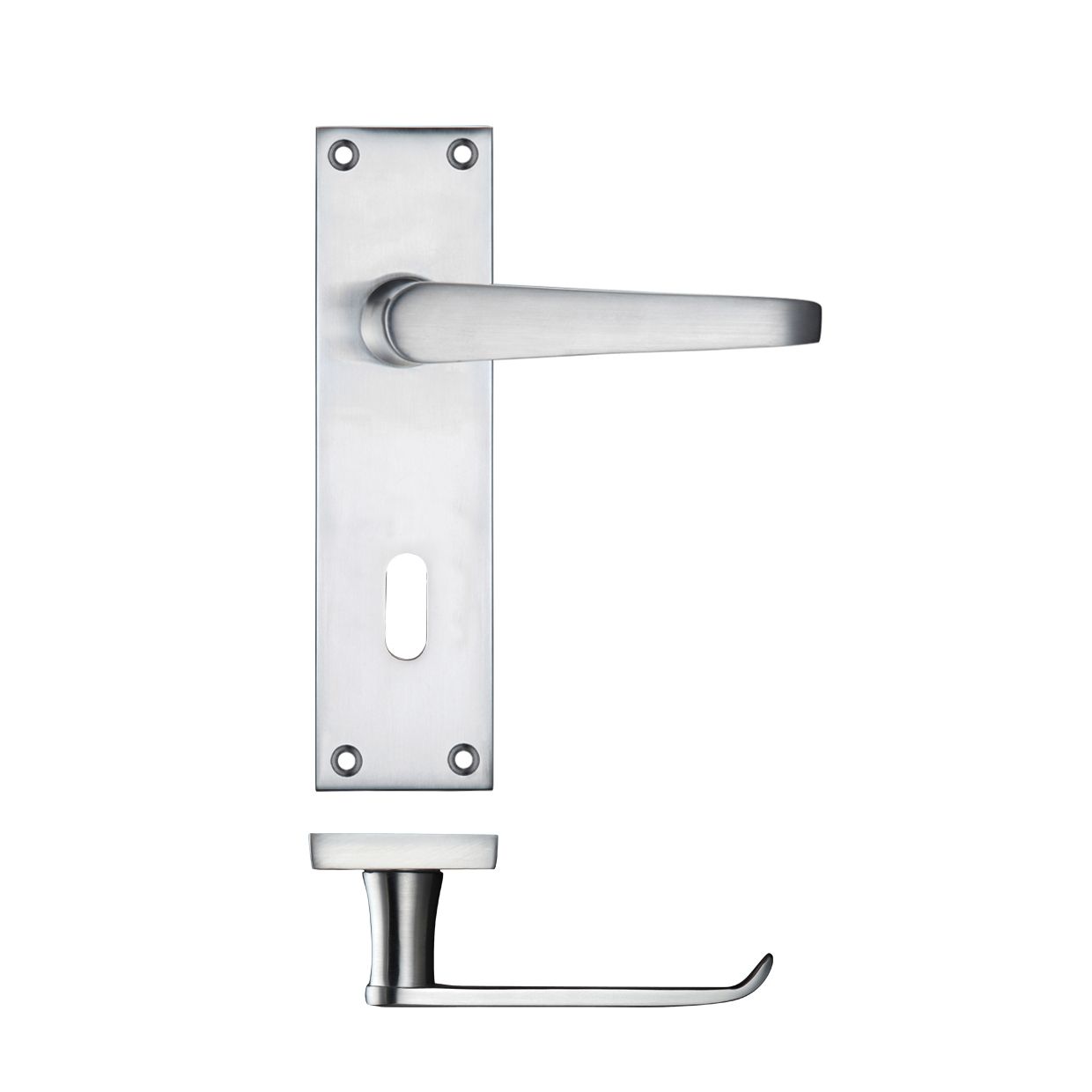 Project Victorian Flat Lever on Lock Backplate 150 x 40mm