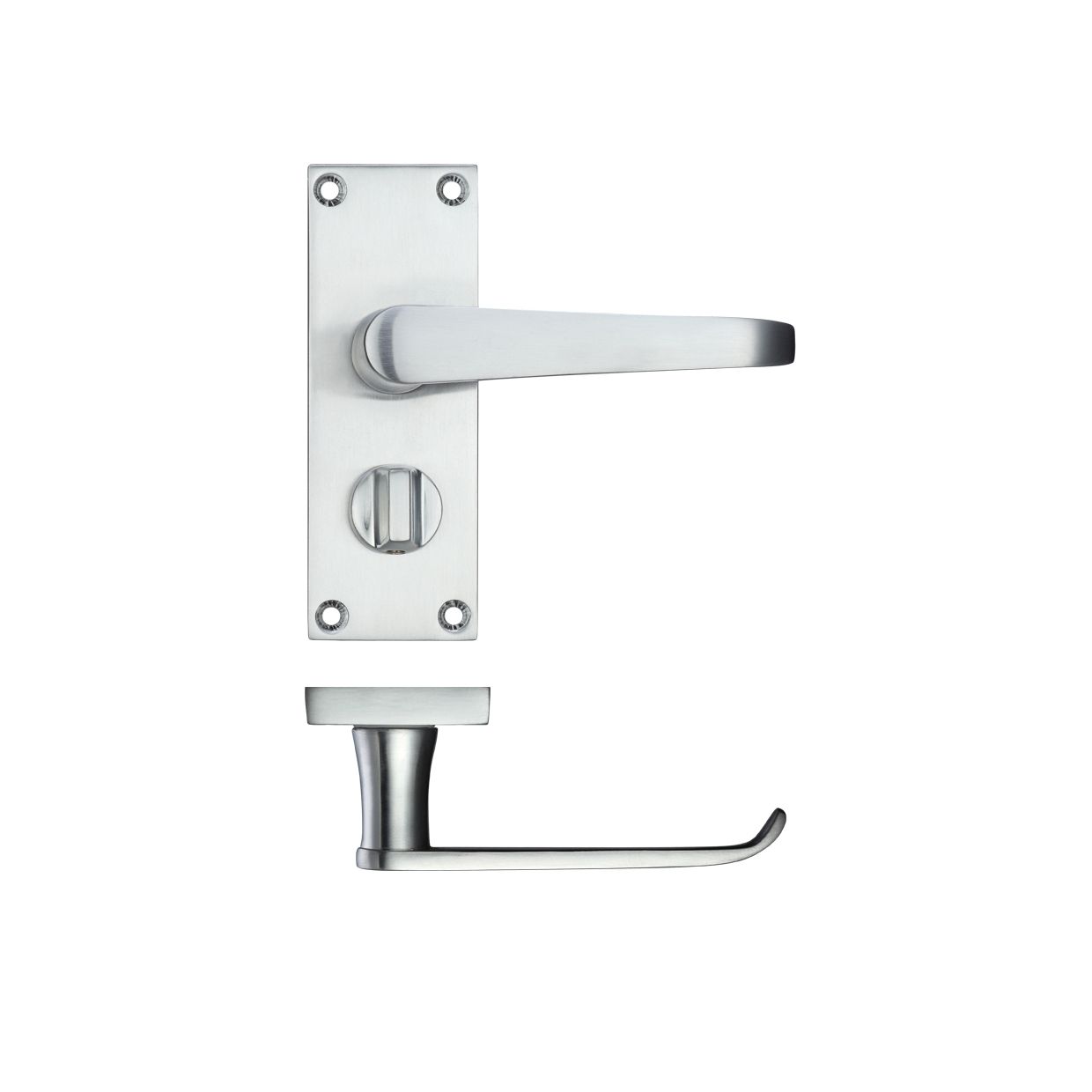 Project Victorian Flat Lever on Privacy Backplate 114 x 40mm