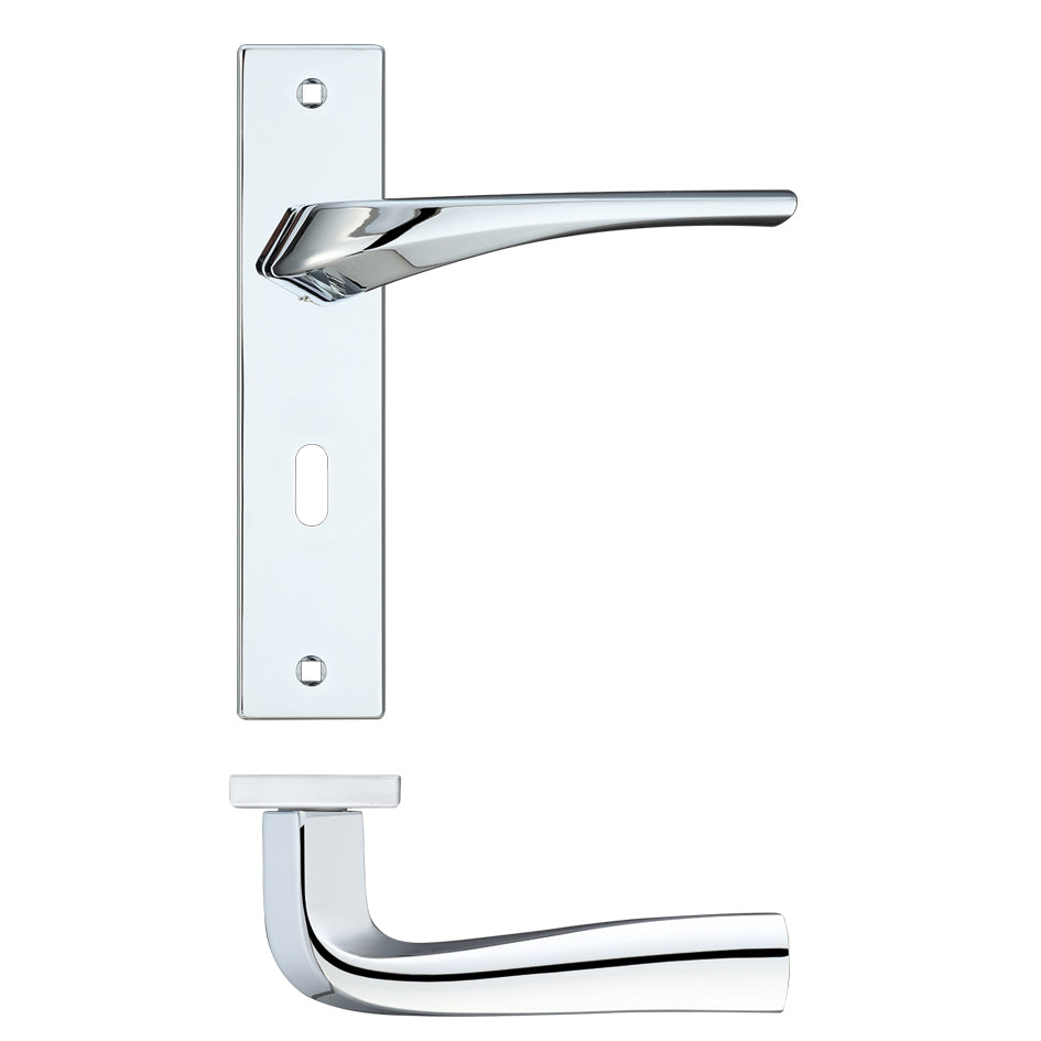 Aries Lever Lock (57mm c/c) on Backplate - 190x42mm