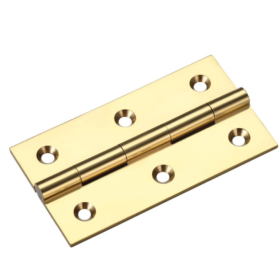 Solid Drawn Brass Butt Hinge - 75 x 41 x 2mm