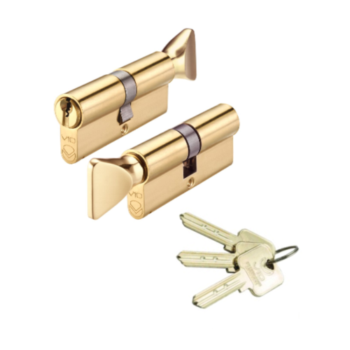 V10 Euro Cylinder and Turn 90mm Keyed Alike