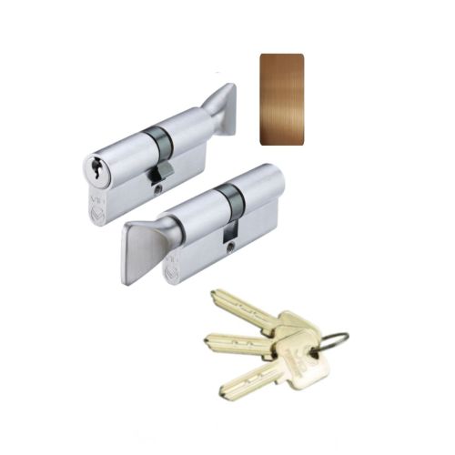 V10 Euro Cylinder and Turn 90mm Master Keyed