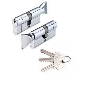 V5 30/50mm Euro Cylinder and Turn Keyed to Differ