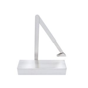 Size 2-5 Door Closer c/w Back Check & Delayed Action - Satin Nickel Flat Arm (P.A Bracket Inc) SSS Cover