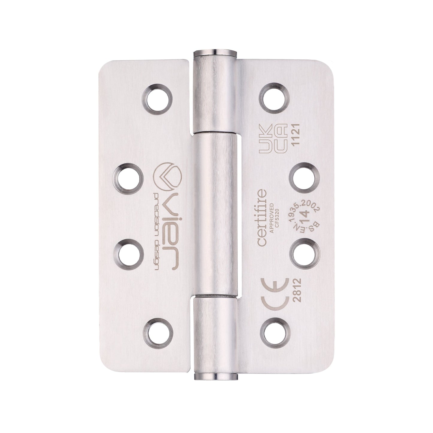 Grade 14 Concealed Bearing Hinge Stainless Steel Radius - Grade 201 - 102 x 76 x 3mm