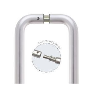 Pair of 19mm D Pull Handle c/w Back to Back Fixings