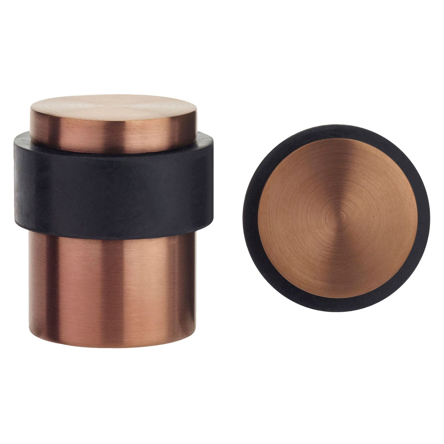 Door Stop Floor Mounted - Round Collar - Flat Top