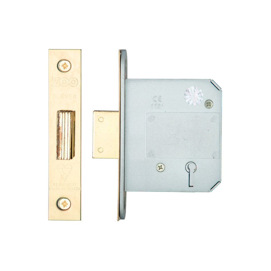British Standard 5 Lever Deadlock - 76mm - Keyed Alike