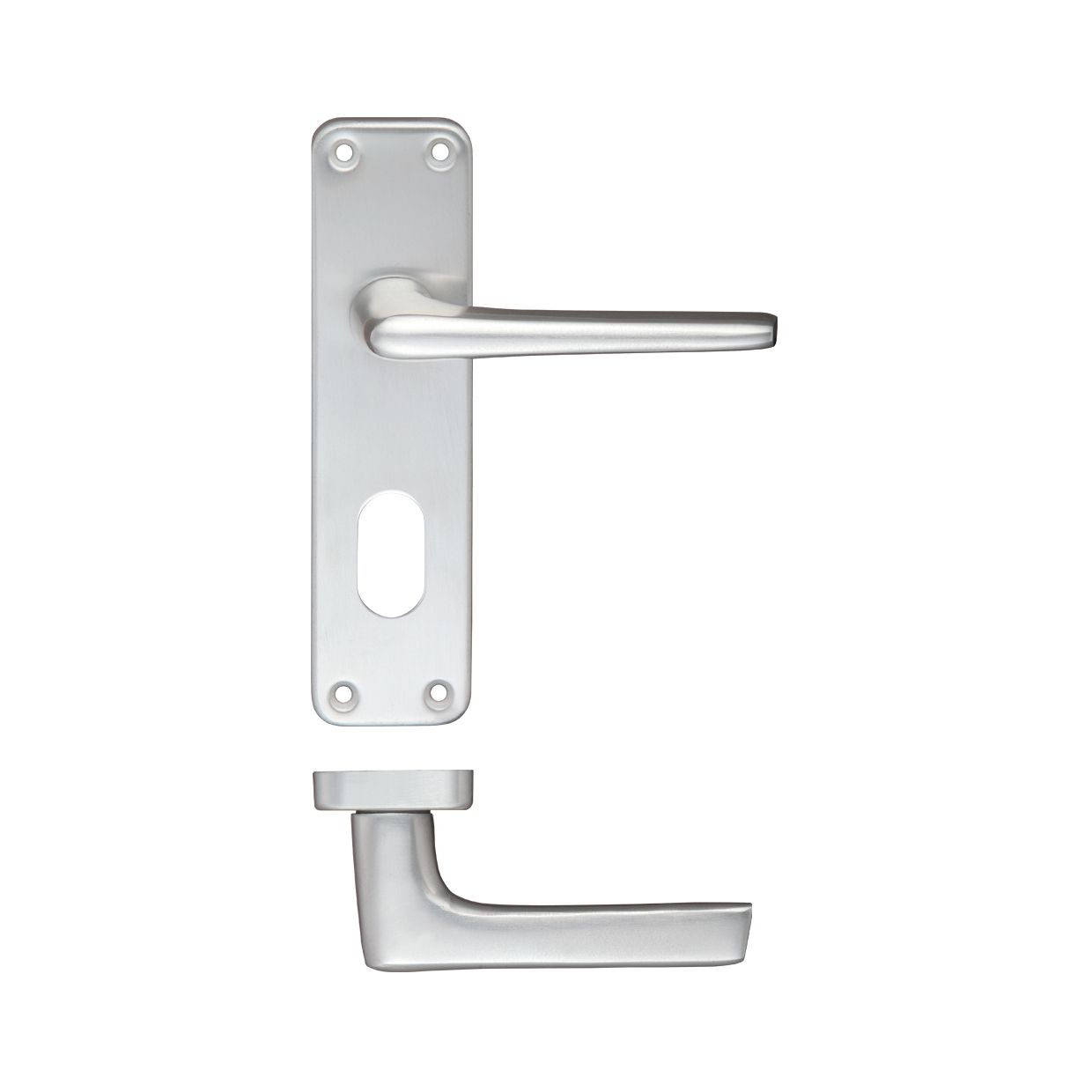 Contract Aluminium Lever on Oval Profile Backplate