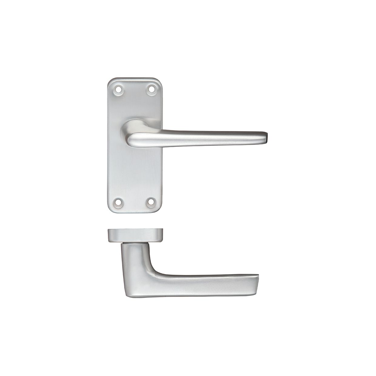 Contract Aluminium Lever on Latch Backplate