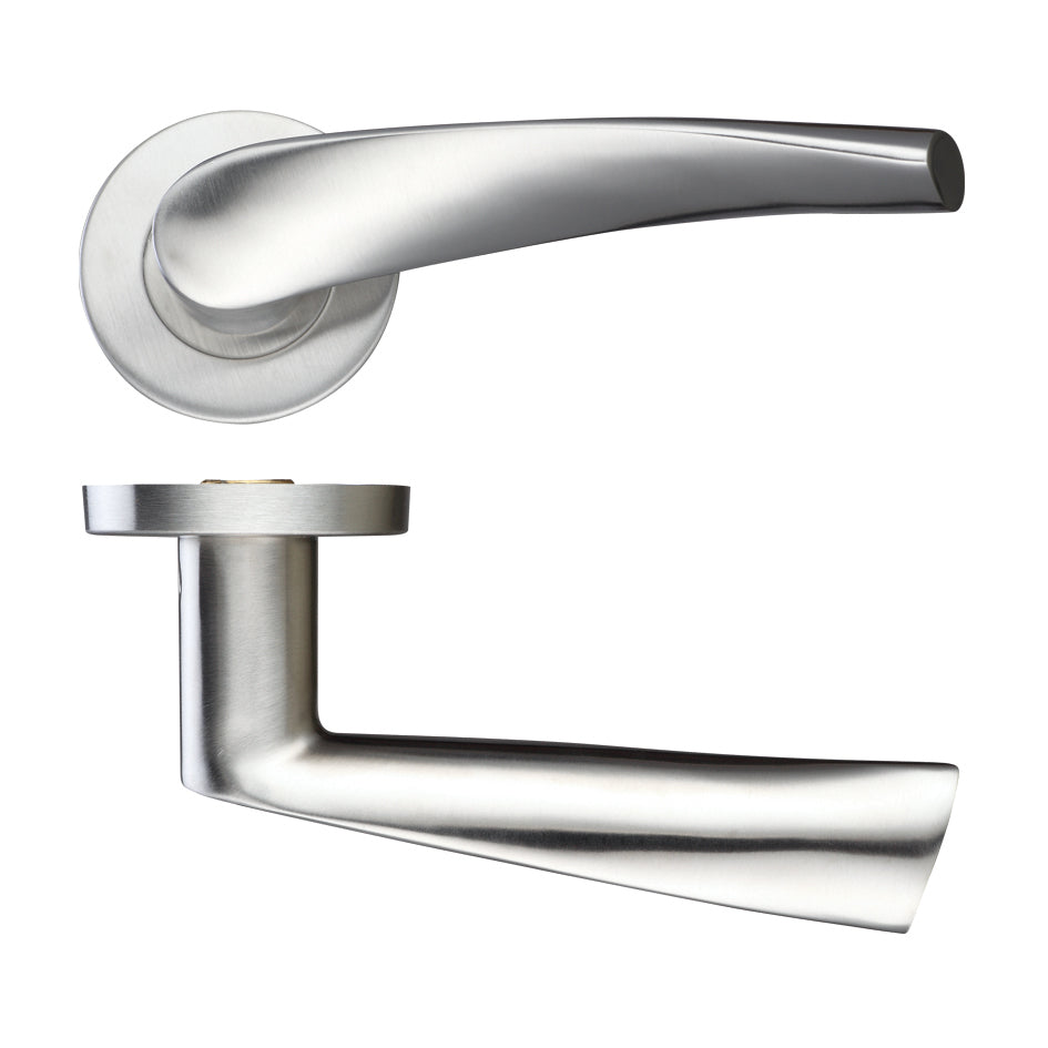 19mm Curved Lever - Push On Rose - 52mm Dia - Grade 201