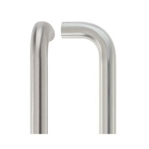 22mm D Pull Handle - 425mm Centers - Grade 304 - Bolt Through Fixings