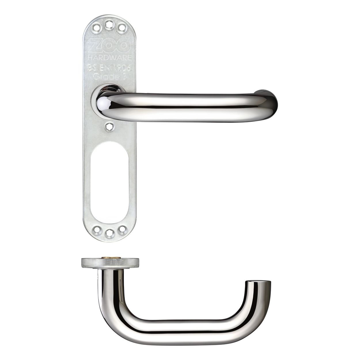 19mm Tubular Return to Door Lever on Inner Plate