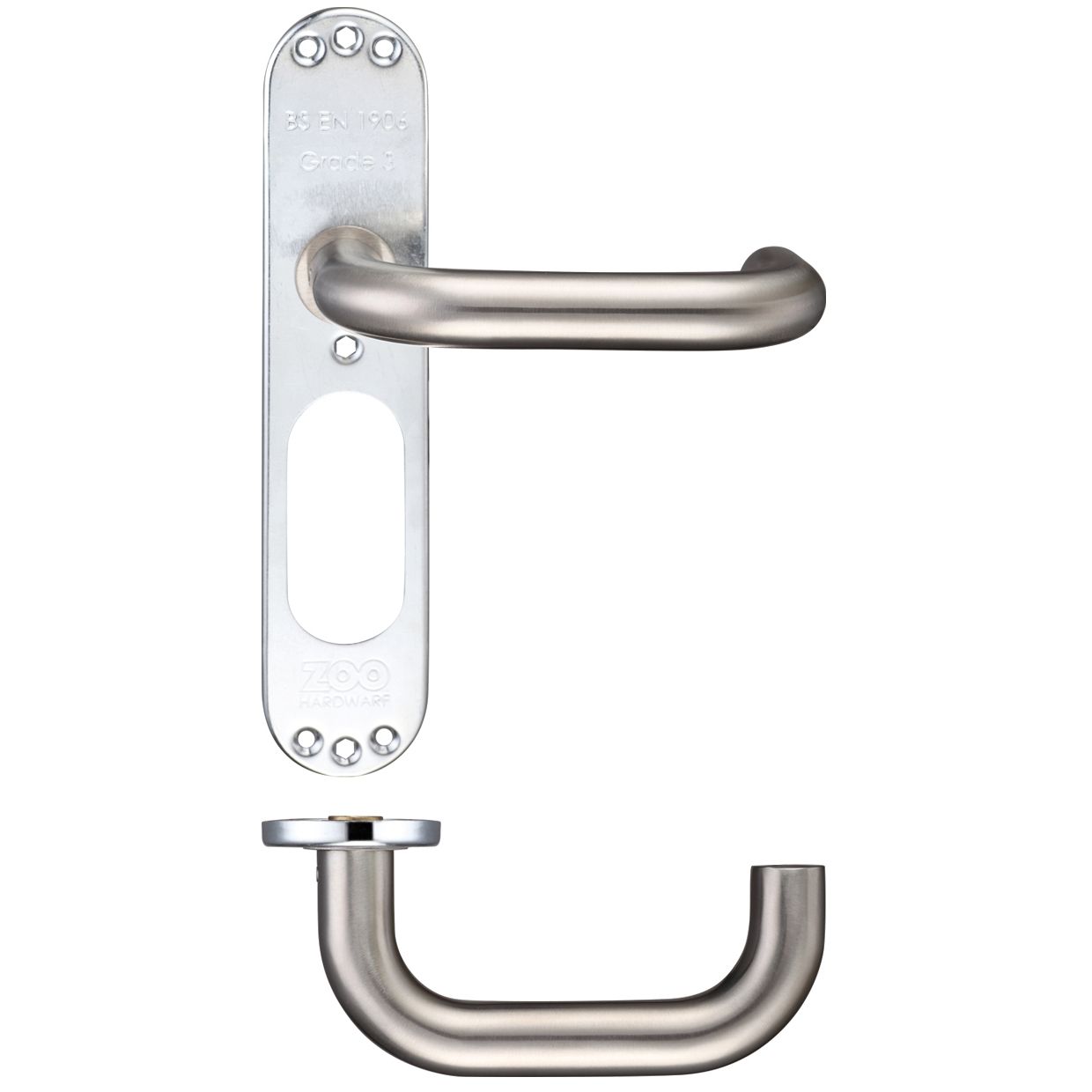 22mm Tubular Return to Door Lever on Inner Plate