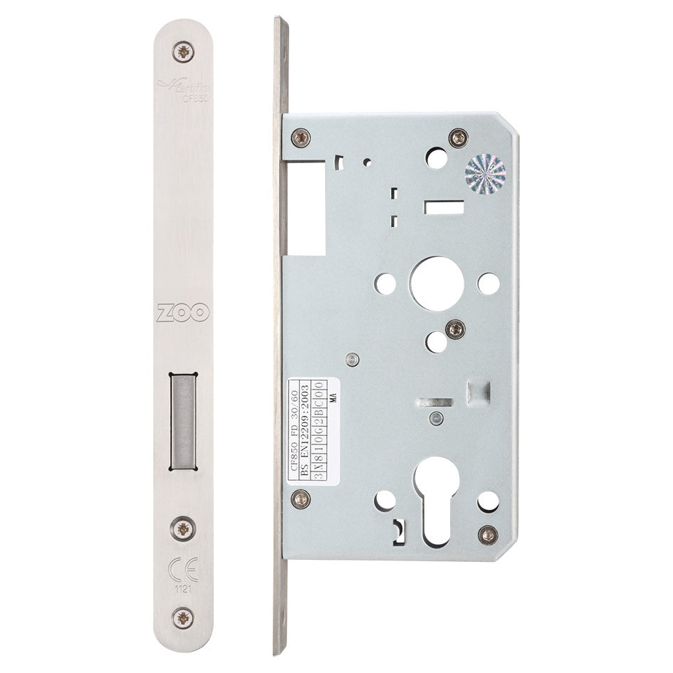 DIN Euro Radius Deadlock - Backset 60mm - Single Throw