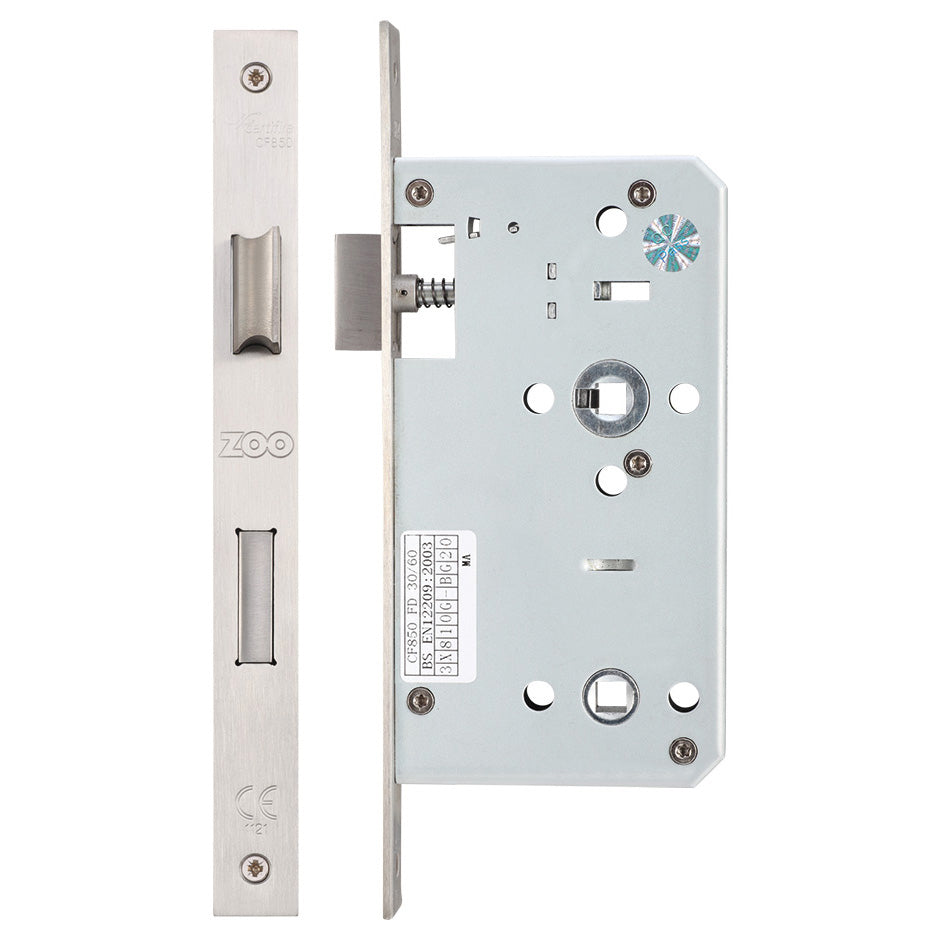 DIN Bathroom Lock - 78mm c/c Backset 60mm