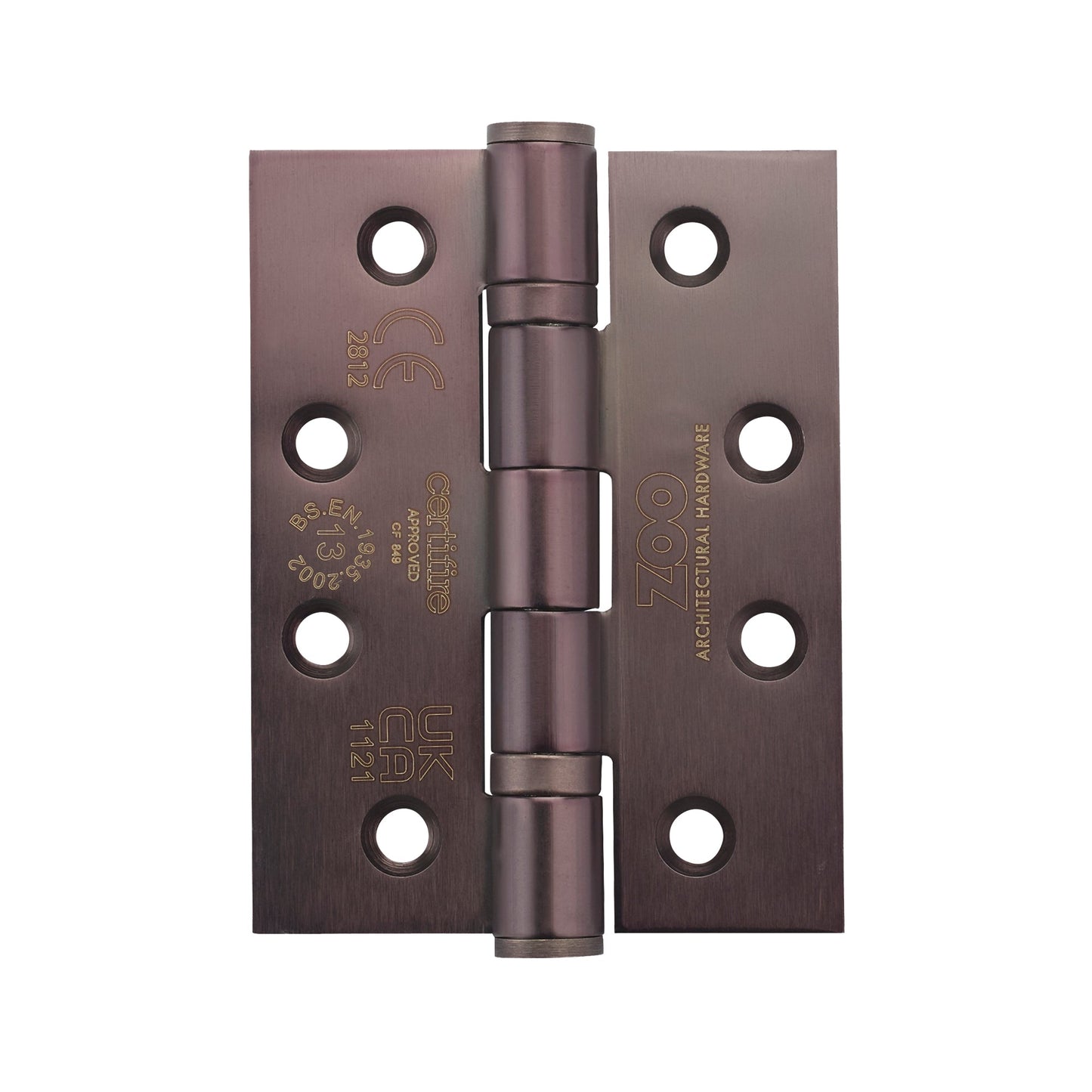 Grade 13 Hinges - Ball Bearing 102mm x 76mm x 3mm Pair And a Half Square Corner