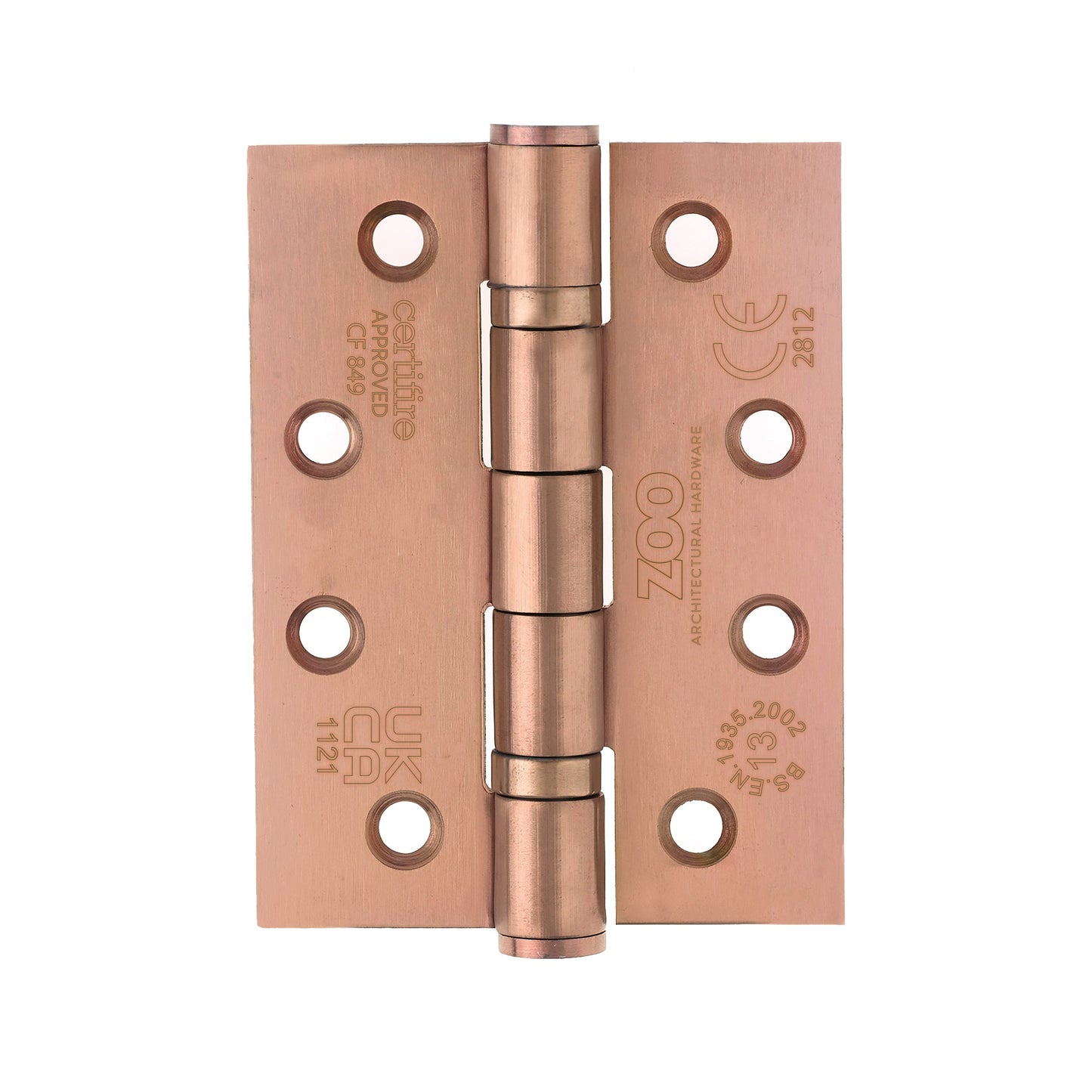 Grade 13 Hinges - Ball Bearing 102mm x 76mm x 3mm Square Corner
