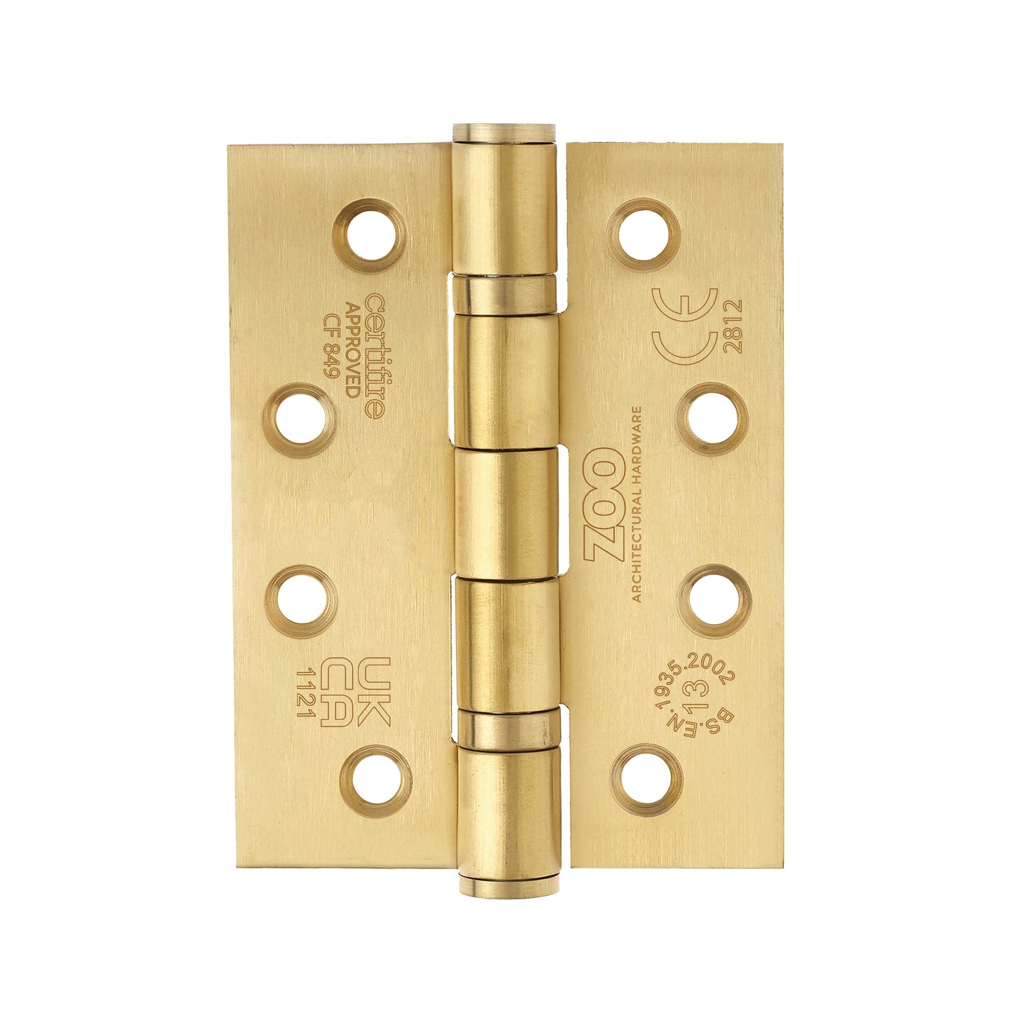 Grade 13 Hinges - Ball Bearing 102mm x 76mm x 3mm Square Corner