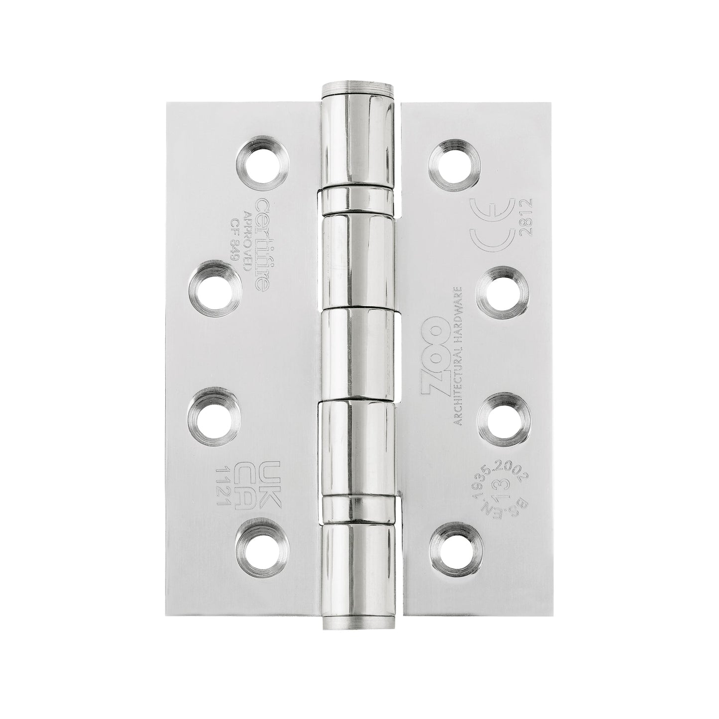 Grade 13 Hinges - Ball Bearing 102mm x 76mm x 3mm Square Corner