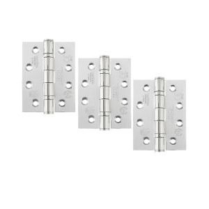 Grade 13 Hinges - Ball Bearing 102mm x 76mm x 3mm Pair And a Half Square Corner