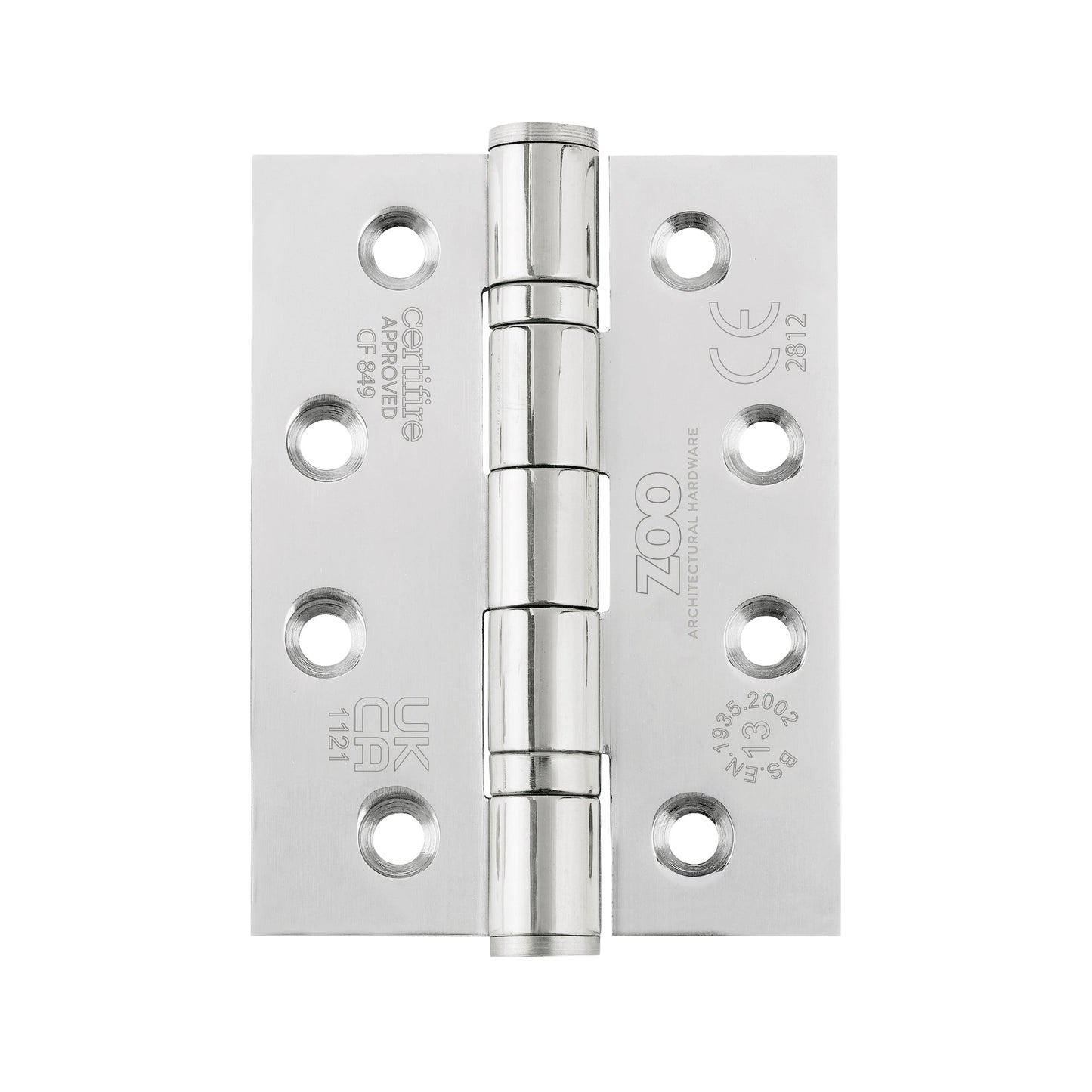 Grade 13 Hinges - Ball Bearing 102mm x 76mm x 3mm Square Corner