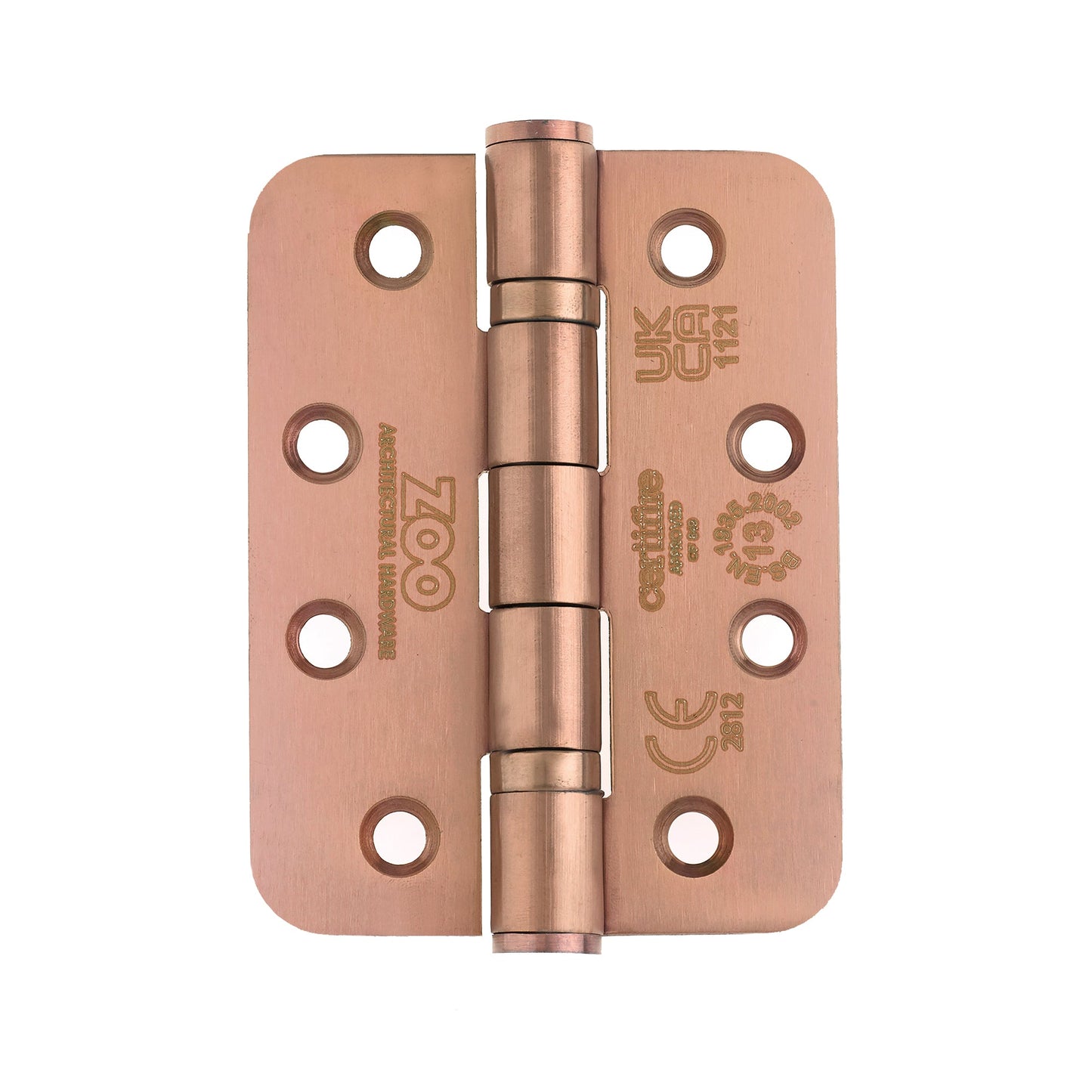 Grade 13 Hinges - Ball Bearing 102mm x 76mm x 3mm Pair And a Half Radius Corner